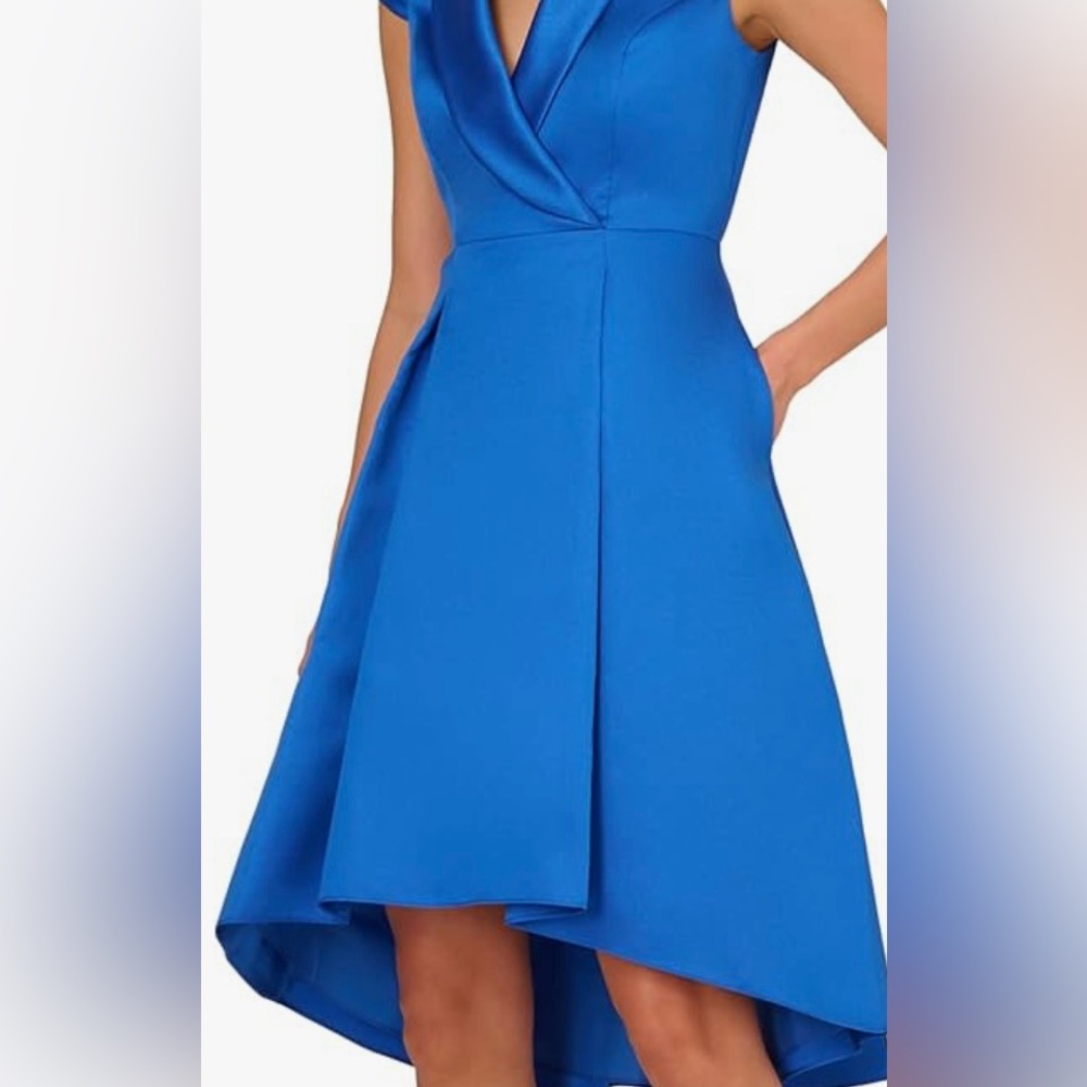Adrianna Papell High School  stunning ultra blue high-low cocktaill dress. 👗